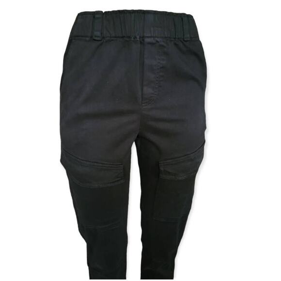 Young Fabulous & Broke Halsey Cargo Joggers Size Med Black Modal Elastic Waist - Picture 4 of 11
